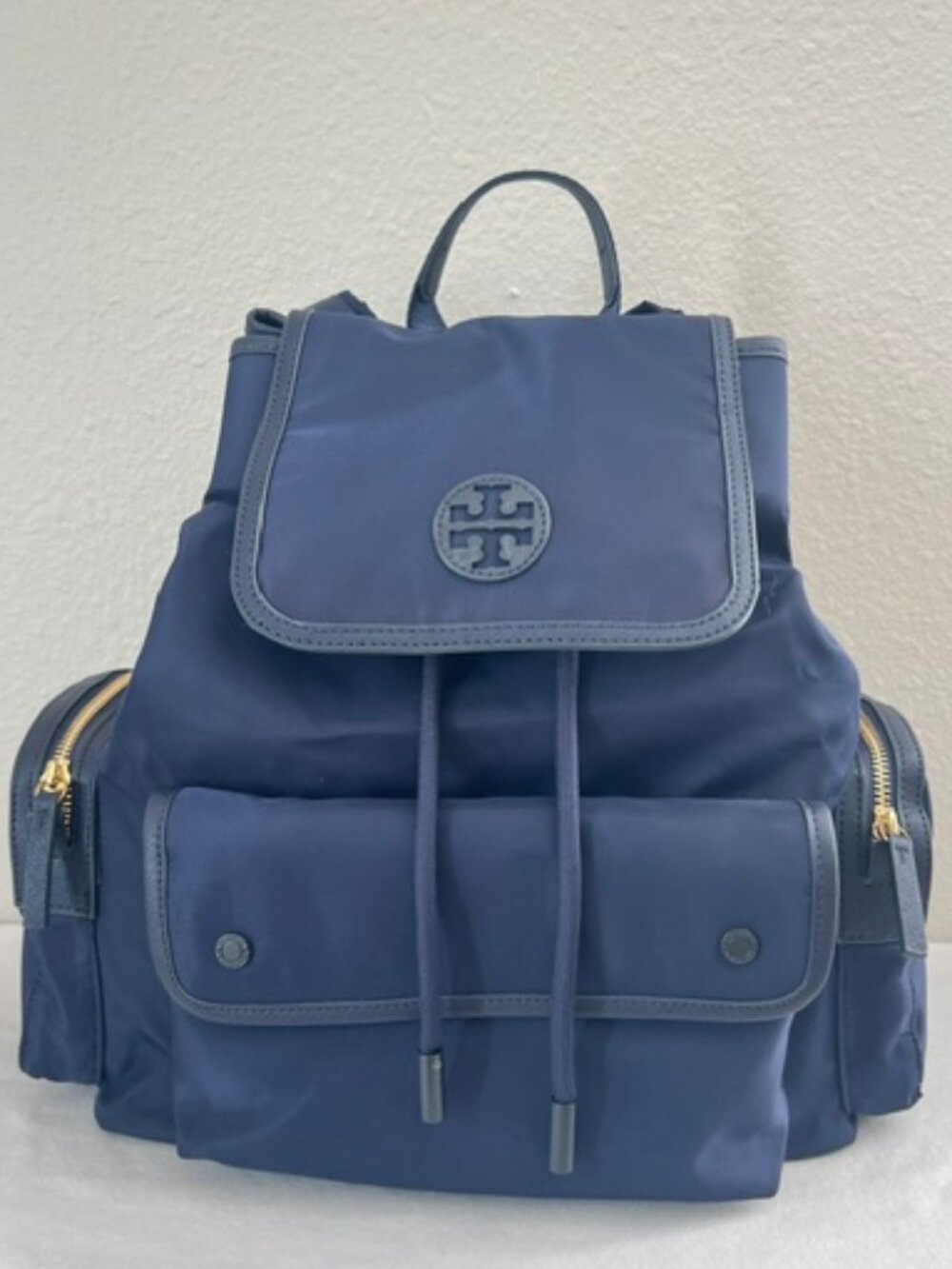 Tory Burch Scout Nylon Backpack Navy Blue